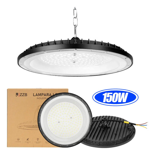Lámpara Techo LED JZZB UFO 150W IP65 Luz Blanca 6500K Negro