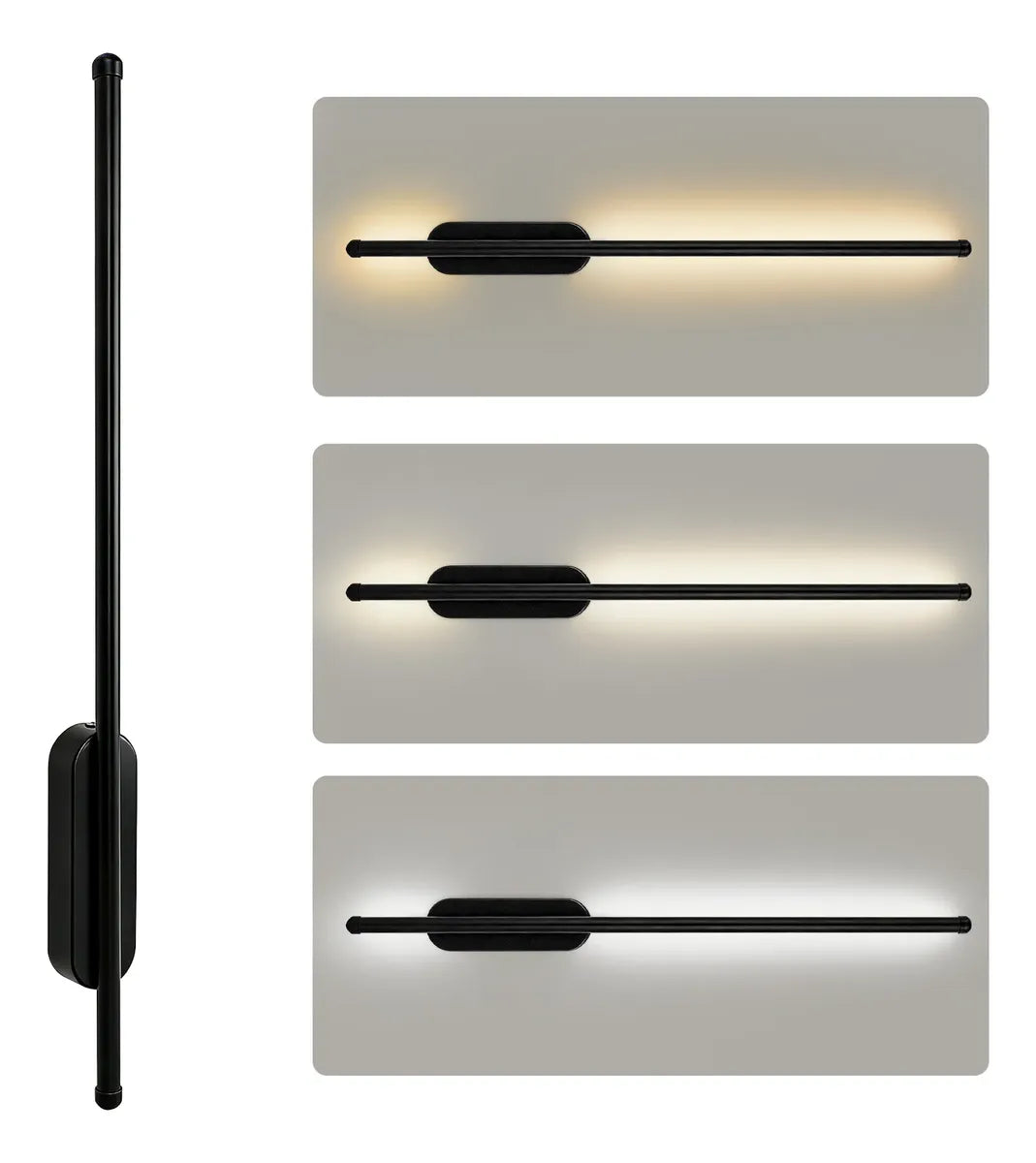 Lámpara Led De Pared Para Baño Interior Exterior 60cm 3 Tono