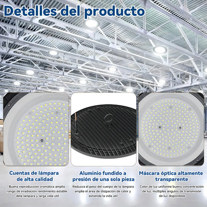 Lámpara Techo LED JZZB UFO 150W IP65 Luz Blanca 6500K Negro
