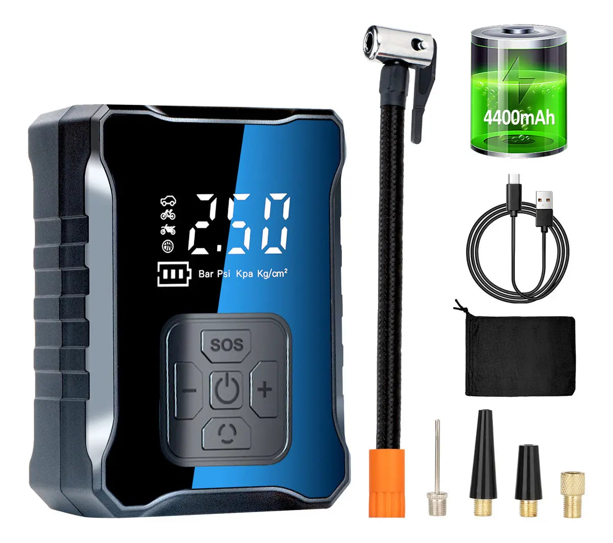 Jzzb® Bomba De Aire Inalámbrica Para Inflar Llantas Y Motocicleta