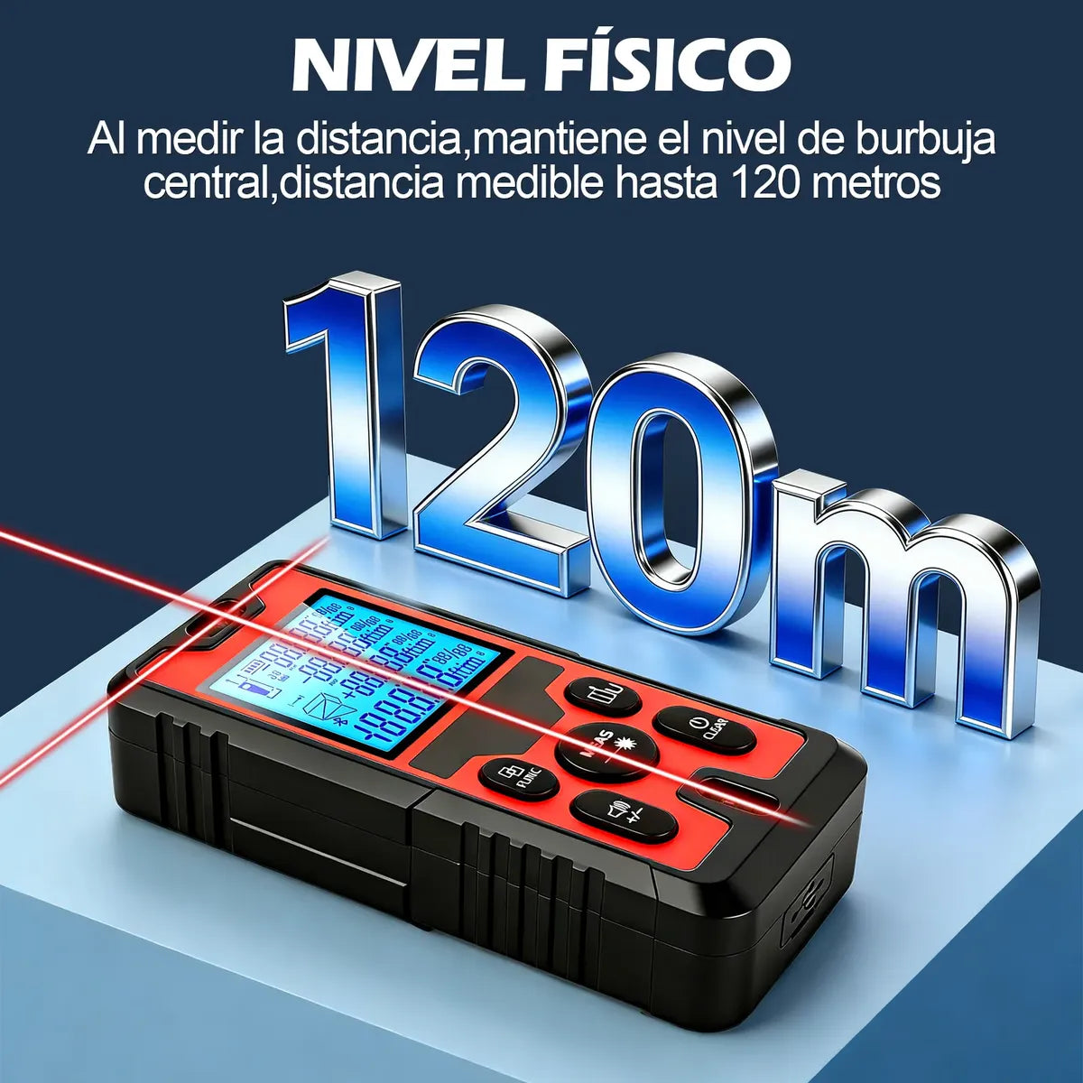 Telémetro Láser Medidor De Distancia Distanciómetro De 120 M