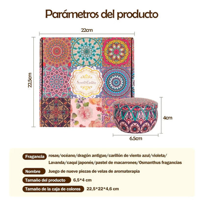 Vela De Aromaterapia, 9 Piezas Velas Aromaticas Cera De Soja