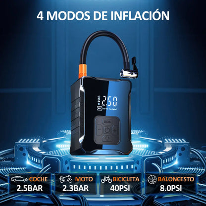 Jzzb® Bomba De Aire Inalámbrica Para Inflar Llantas Y Motocicleta