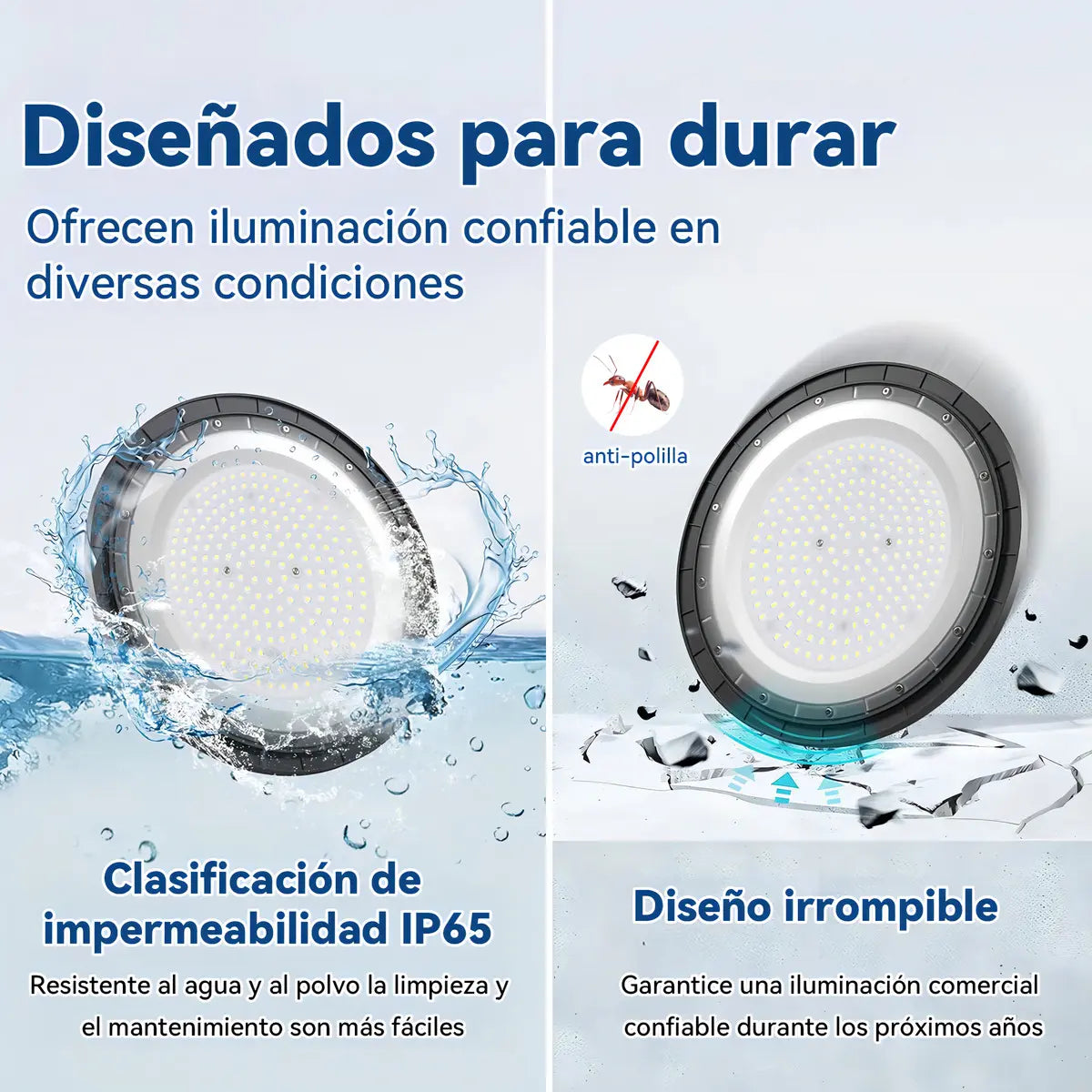Lámpara Techo LED JZZB UFO 150W IP65 Luz Blanca 6500K Negro