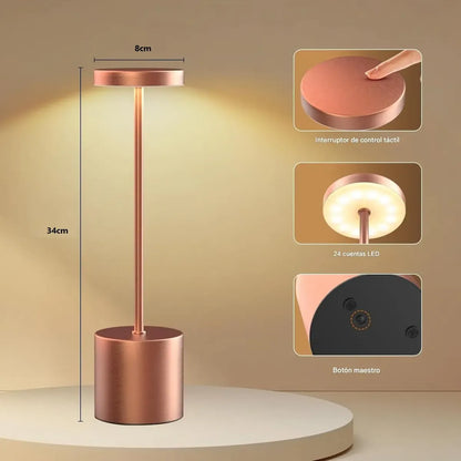 2x Lámpara De Mesa Recargable Led Luz Ambiental Restaurante