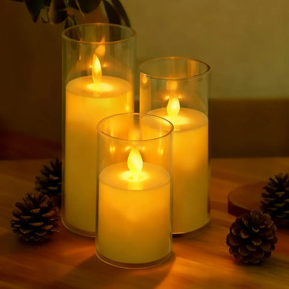 3 Velas Led Electrónicas Sin Llama Para Decorar Fiestas