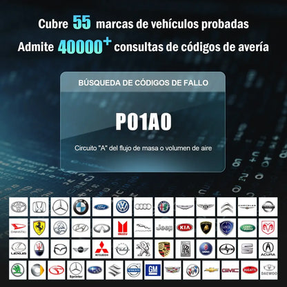Jzzb V521 Escaner Automotriz Obd2 40000 Códigos Avería