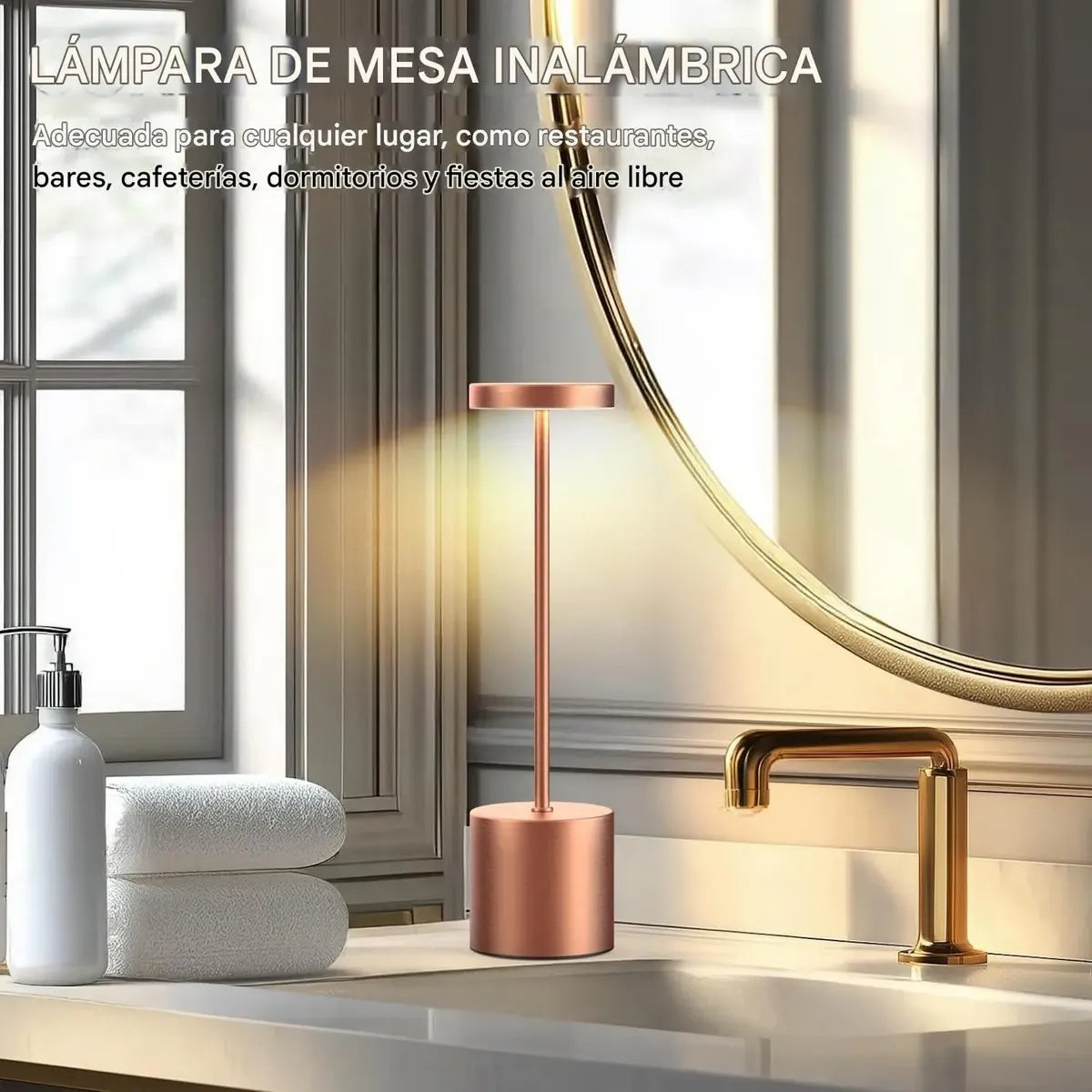 2x Lámpara De Mesa Recargable Led Luz Ambiental Restaurante