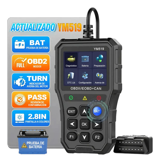 Jzzb® Scanner Automotriz Obd2 Ym519 Para Multimarca Motor