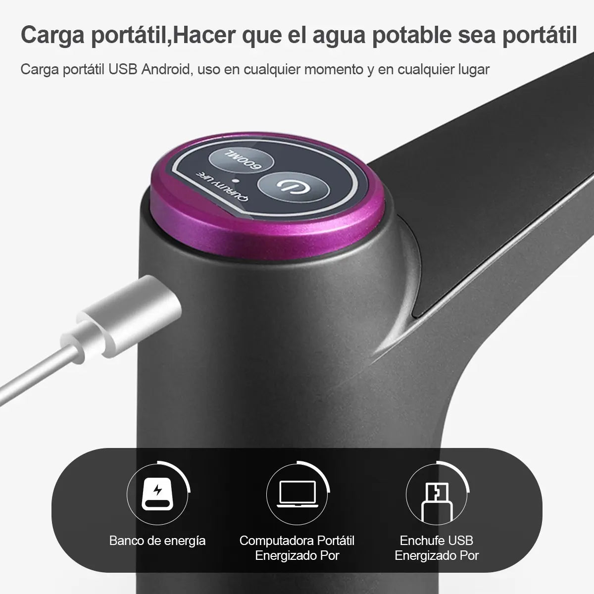 Bomba De Agua Eléctrica Recargable Portátil