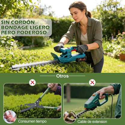 20  Inalámbrico 48v Cortasetos Serrucho Eléctrico Jardin