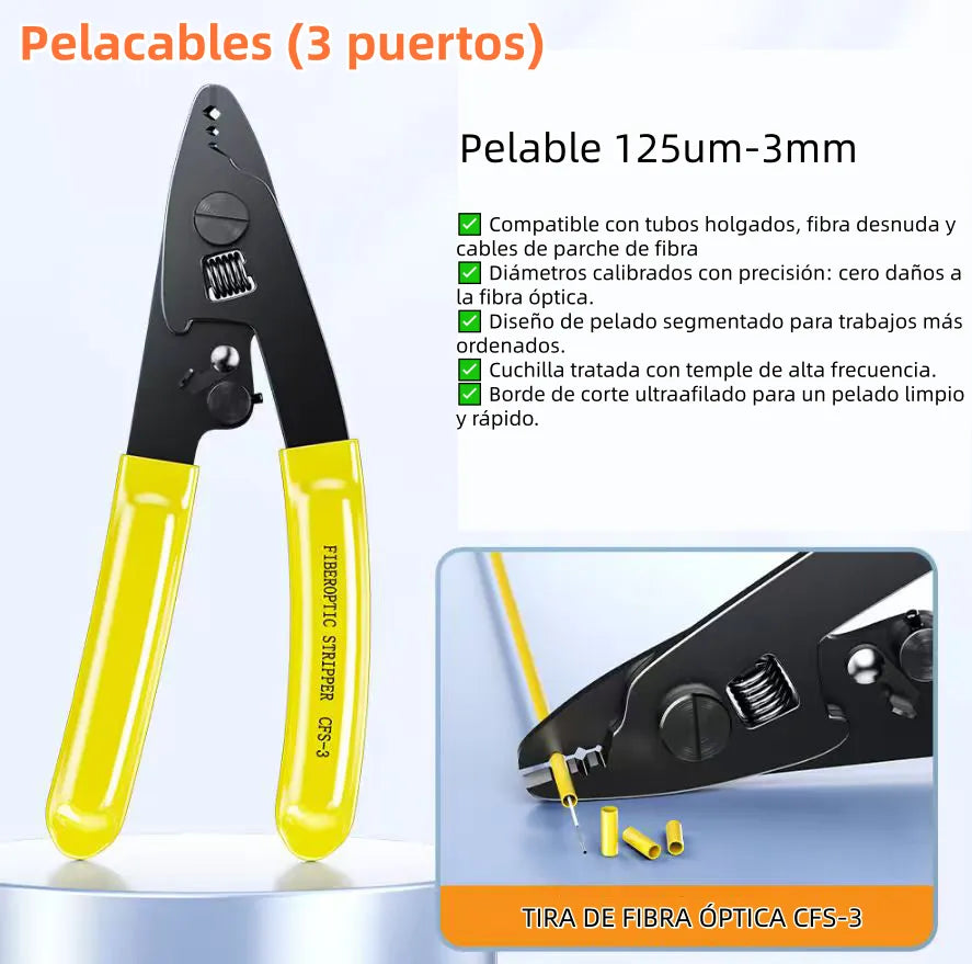 Kit De Herramientas Cortadora Fibra Óptica Medidor Potencia