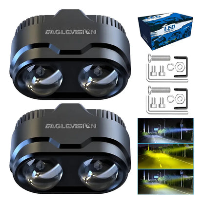 Par Faros Led Auxiliares Luces Foco Para Motos Auto 120w
