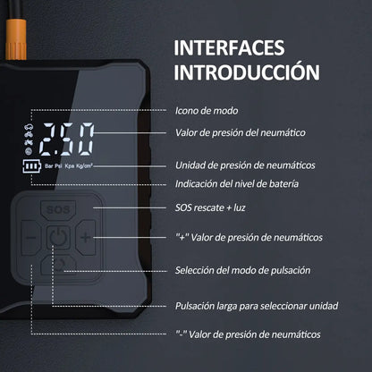 Jzzb® Bomba De Aire Inalámbrica Para Inflar Llantas Y Motocicleta