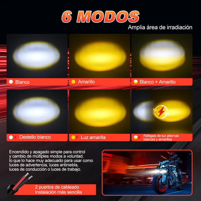 Par Faros Led Auxiliares Luces Foco Para Motos Auto 120w