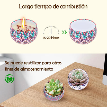 Vela De Aromaterapia, 9 Piezas Velas Aromaticas Cera De Soja