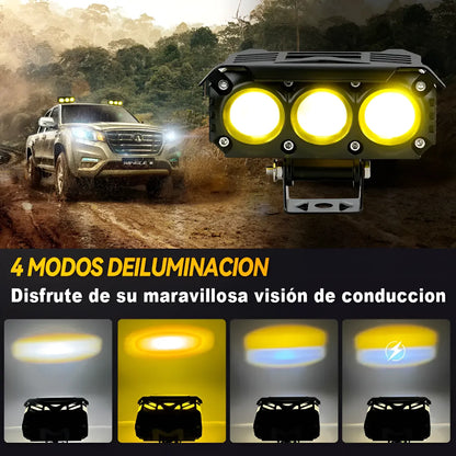 Faros De Lupa Luz Led Spot Luz Para Moto Ojo Diabólico 2pz