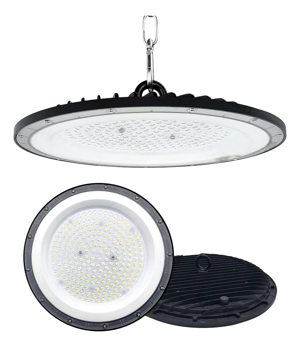 Lámpara Plafón LED Techo Negro 200W 20000lm JZZB UFO-200W Luz Blanca Fría