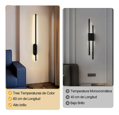 Lámpara Led De Pared Para Baño Interior Exterior 60cm 3 Tono
