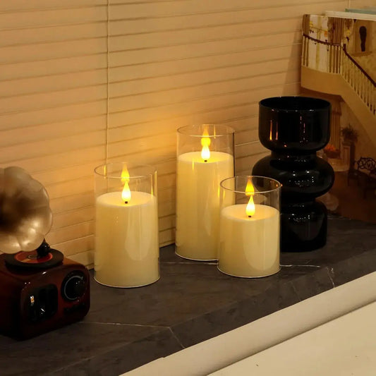 3 Velas Led Electrónicas Sin Llama Para Decorar Fiestas