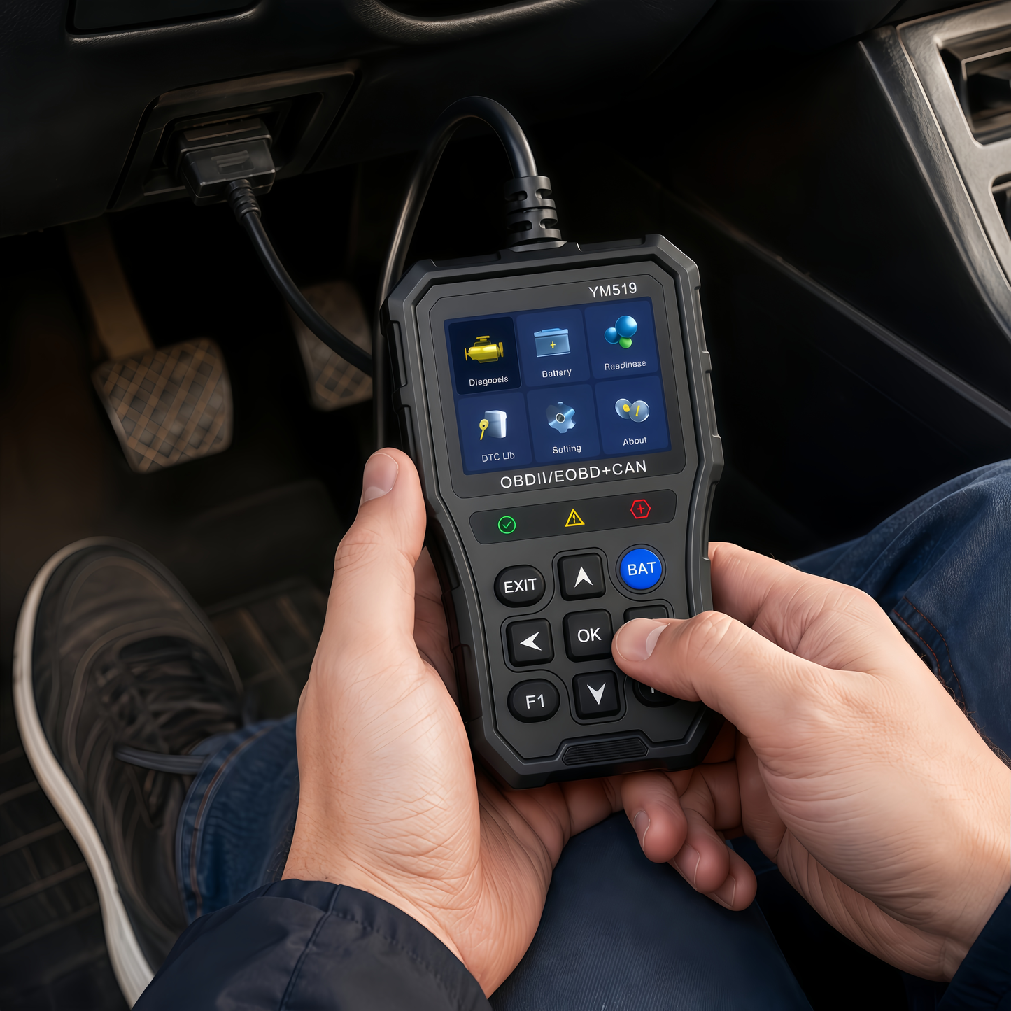 Jzzb® Scanner Automotriz Obd2 Ym519 Para Multimarca Motor