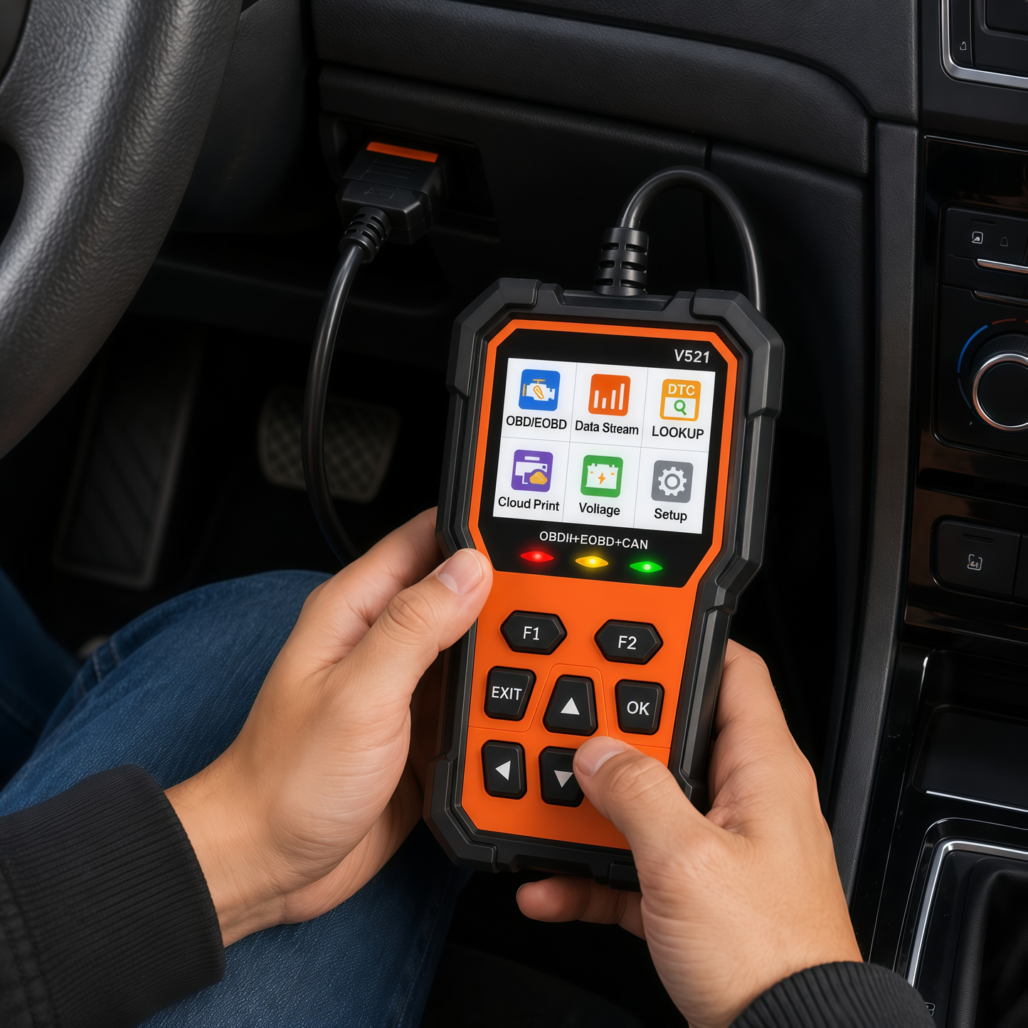 Jzzb V521 Escaner Automotriz Obd2 40000 Códigos Avería
